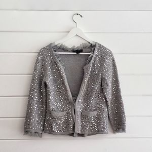 WHBM | sequin sweater blazer